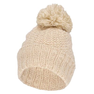 Ski muts dames - One Size - Wool white