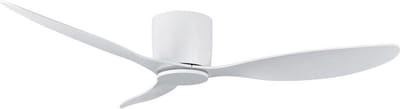Plafondventilator Brezza 3 blad 132 cm wit - stille ventilator – top kwaliteit - energie zuinig – met remote - ventilator voor laag plafond - 6 snelheden - beste alternatief voor airco - zomer en winter stand – witte ventilator