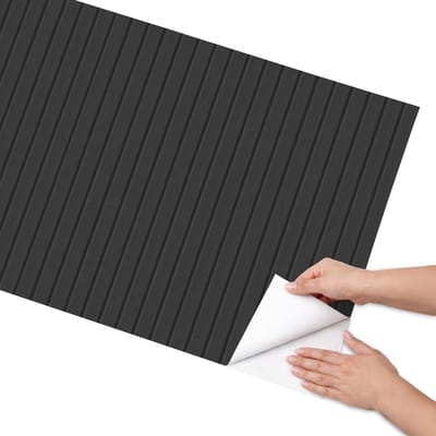 Coloray Meubel Wrap Folie - Zwart Meubelfolie - 65x130 cm - Decoratiefolie Zelfklevend Zwarte textuur - Meubelfolie Zelfklevend - Minimalist Meubelfolie - Wrapfolie Keuken - Wanddecoratie - Texturen