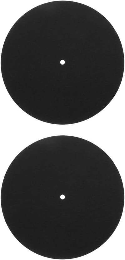 Draaiplateau mat van vilt voor platenspelers en vinyl LP's - 20 cm diameter, geluidoptimalisatie, anti-statische eigenschappen