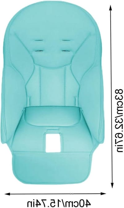 Kinderstoel Hoes - Stoelkussen Eetkamerstoel - Bescherming Stoel - Duurzaam PU-leer - 83 x 40 cm - Blauw