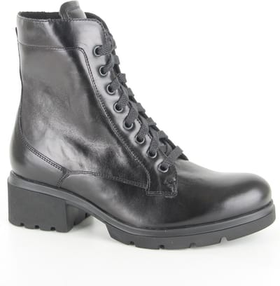 Zwarte Durea Veterboots Wijdte H