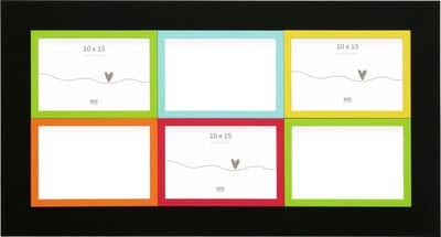 Deknudt Frames multifotolijst S67JK2 P6 - zwart - rand - 6x foto 10x15