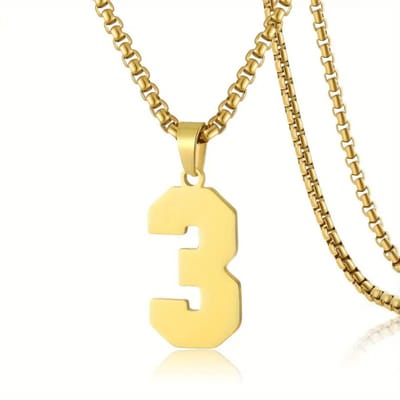 Livano Ketting - Heren - Staal - Nep zilver - Met Hanger - Nep Goud - 3
