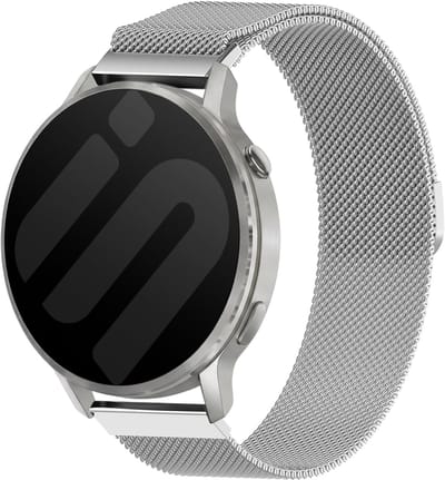 Strap-it 20mm Milanese band - universeel geschikt voor Garmin Vivoactive 6 / 5 / 3 / Vivomove / 3 / HR / Style / Luxe / Sport / Trend / Forerunner 645 / 570 / 245 / 170 / 165 / 70 / 55 / Venu / SQ / SQ2 / 2 Plus / Approach S12 / S40 / S42 - Zilver