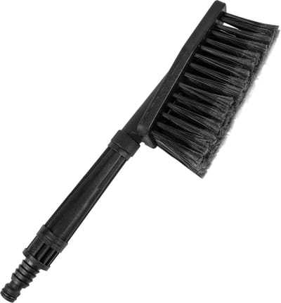 Bradas Autowasborstel met wateraansluiting - Synthetisch Haar - Zwart - 34 cm