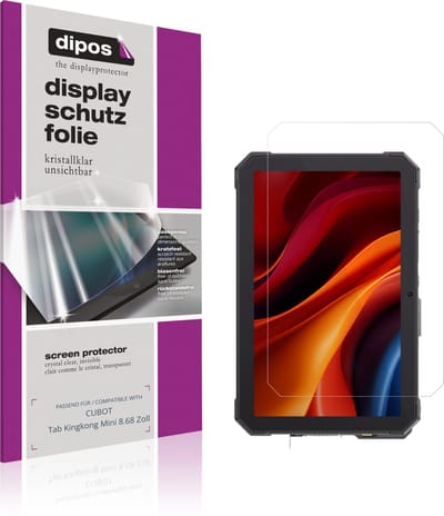 dipos – 2x Beschermfolie geschikt voor CUBOT Tab Kingkong Mini 8.68 Zoll | Krasbestendige & heldere Screenprotector Ultra-Thin