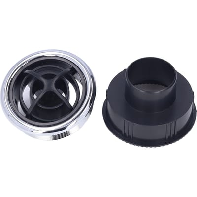 Rond Airconditioningrooster ABS AC Deflector Uitlaatrooster Schroefdraadstijl voor RV Bus Auto black