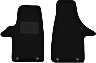 Zwarte velours vloermatten voor: Volkswagen Transporter T5 Multivan bestelwagen (2005-2015)