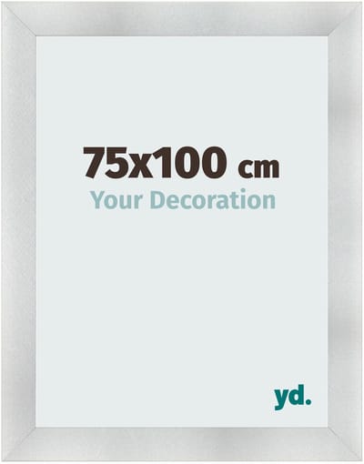 Your Decoration - Fotolijst 75x100 cm - MDF - Aluminium Geborsteld - Pisa