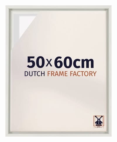 Baklijst 50x60 cm - Wit Mat - Geschikt voor Canvasdoek - MDF Baklijst Lausanne