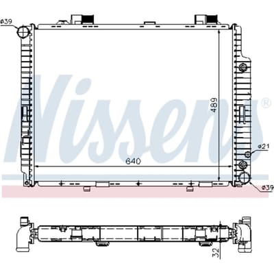 Radiator, motorkoeling NISSENS 62608A