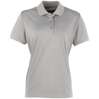 Premier Dames/dames Coolchecker korte mouw Pique Polo T-Shirt (Zilver)