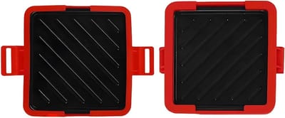 Magnetron Broodrooster - Sandwichmaker - Snelle Snacks Maken - Anti-aanbaklaag - 43 x 176 cm - Rood