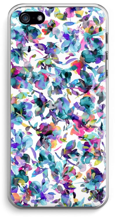 Case Company® - Hoesje geschikt voor iPhone 5 / 5S / SE (2016) hoesje - Hibiscus Flowers - Soft Cover Telefoonhoesje - Bescherming aan alle Kanten en Schermrand