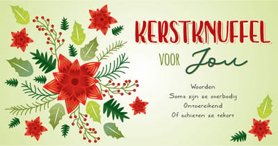 Kaart - Kerst - Intense - Kerstknuffel voor jou - KIP34-A - 226x119mm
