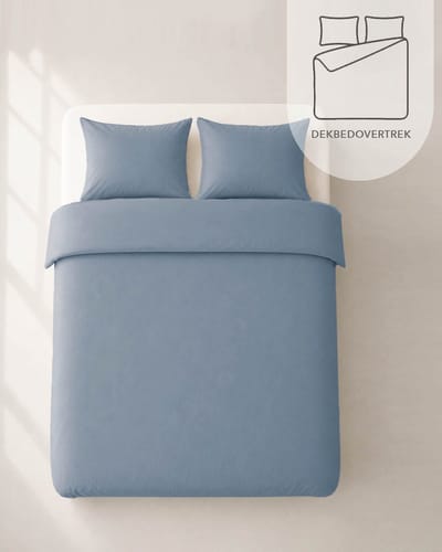 HOOMstyle Dekbedovertrek met kussenslopen - luxe micro Percale - dekbedovertrek - 200x240cm - 2 persoons - Denim Blauw