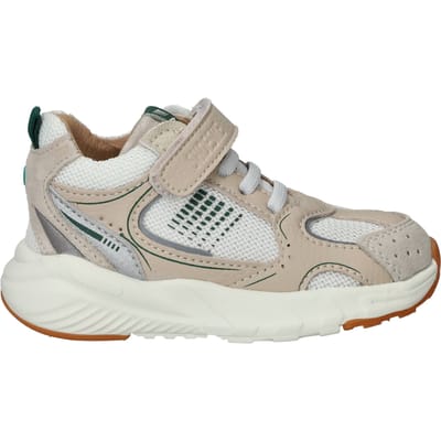 Shoesme Beige Sneakertje - Sneakers Kinderen - Jongens - Beige Green - Microfiber leer - Maat 23