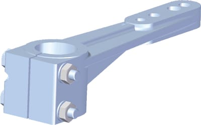 Allpa Aluminium roerarm voor roerkoning D=30mm