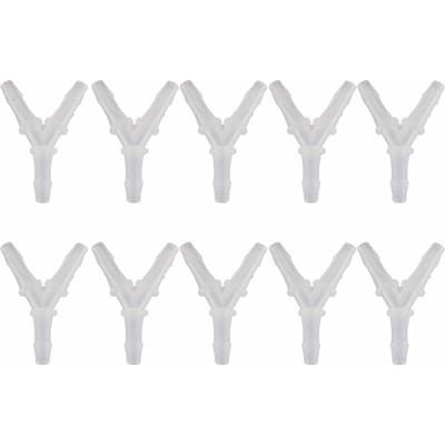 10 STUKS Zachte Slangkoppelingen Y-Type Connector Aquarium Vistentank Luchtpomp Verbinding 3-Weg Connector Type 1 white