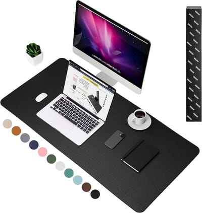 SnelShoppen - Professionele Bureau Onderlegger 120x60 cm - XXL Muismat - Multifunctionele Desk Mat - Zwart - Ideaal voor Thuiswerk en Kantoor