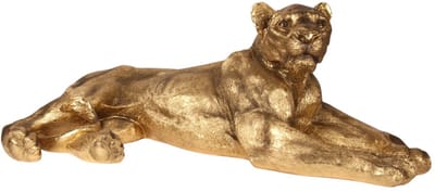 Baroque - Decoratief beeld of figuur - Leeuwin 110 cm - Goud - Resin - 40x110x55 - Polyresin