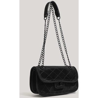 Tas Dames Effen Kleur Horizontale Kleine Vierkante Tas Niche Veelzijdig Design Kettingtas Schoudertas Crossbodytas Dames gray