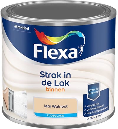 Flexa - Strak In De Lak Binnenlak Zijdeglans - Iets Walnoot - Mengverf - 500 Ml