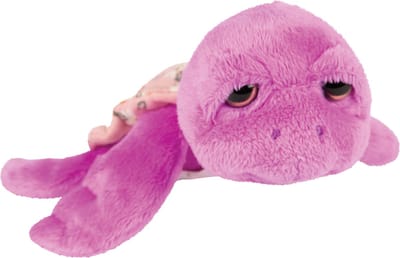 Suki Gifts pluche zeeschildpad Jules knuffeldier - cute eyes - paars - 14 cm - Hoge kwaliteit