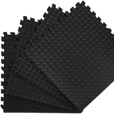 12 vloerbeschermingsmatten 63x63 - 2 cm fitnessvloermat - set van 4,8 m² beschermingsmatten
