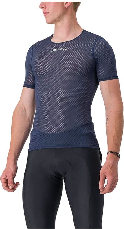 Castelli Pro Mesh 2.0 Korte Mouwen Basislaag Blauw M Man