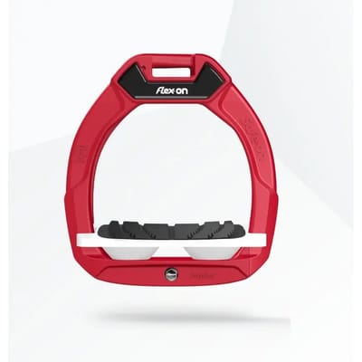 Veiligheidsstijgbeugels Paardenrijden Inclinatie Grip Rood/Wit/Wit Kinderen Flex-On Safe-On
