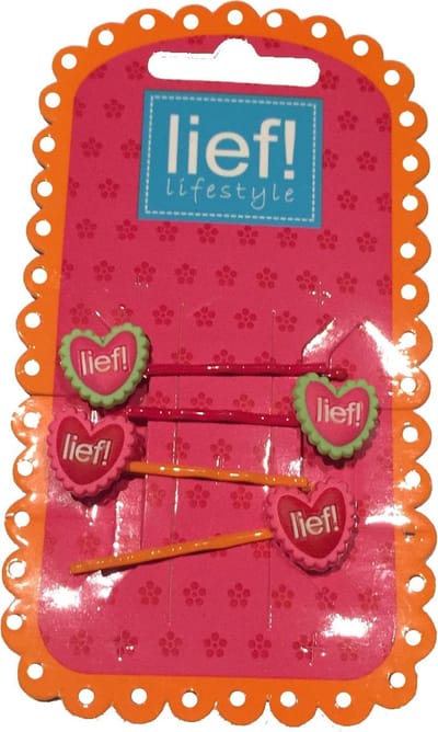 Hartjes haarschuifjes / Haarclipjes Roze/Rood - Lief Lifestyle‎‎