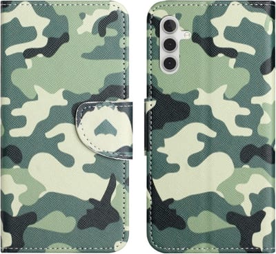 Coverup Hoesje - Geschikt voor Samsung Galaxy S24 FE Hoesje - Coverup Book Case - Camouflage