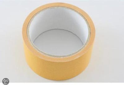 Tapijttape bevestigingstape dubbelzijdig zelfklevend tapijttape standaard 10 meter lang x 50 mm. breed. Deltafix.