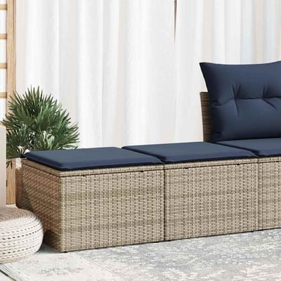 vidaXL - 2-delige - Loungeset - met - kussens - poly - rattan - acacia - grijs