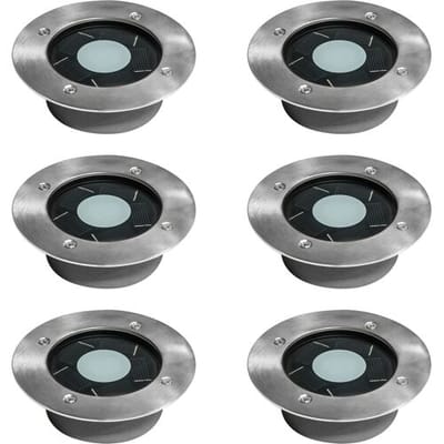 KS Verlichting - grondspot - Puck - solar - set van 6 - tuinlampen - solar tuinverlichting - modern - zonneenergie buitenverlichting