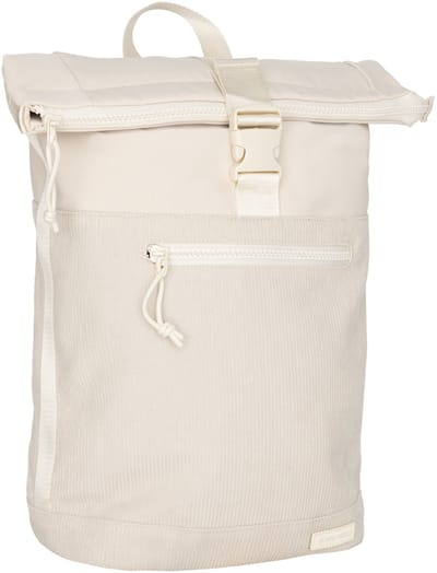New Rebels New York Ribbi Rolltop Rugzak 17-21L Schooltas & Werktas Ribstof Laptop Rugtas 15.6 inch Beige