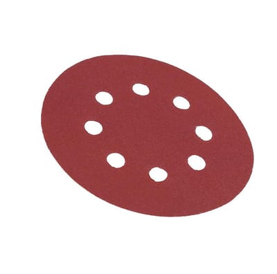 Schuurschijven Aluminiumoxide - Schuurpapier Cirkels - Oppervlak Polijsten - 8 Gaten Stofafzuiging - 125 mm 10 Stuks - Rood