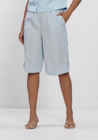 MSCH Copenhagen Mschgraciela Franciska Hw Shorts Broeken Dames - Lichtblauw - Maat XS