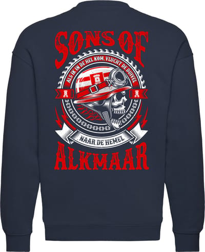 Sweater Sons Of Alkmaar | Kerstcadeau | Cadeau voor man | Vaderdag | Navy | maat XS