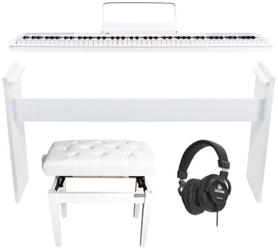 Digitale piano 88 toetsen - incl. sustainpedaal - Met gratis lessen Fazley FSP-200-W