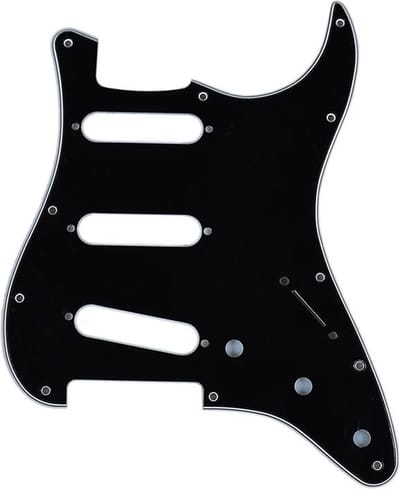 Fender 991359000 pickguard Strat®, SSS, 11 screw holes, 3-ply, black