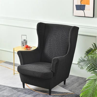 Blad Jacquard Vleugelstoelhoes Nordic Accent Fauteuilhoezen Wasbaar Relax Ligstoel Sofa Slipcovers met Zitkussenhoezen