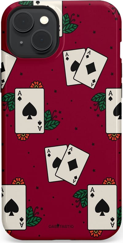Casetastic Hoesje Geschikt voor Apple iPhone 15 Plus Magsafe - Stijlvolle Beschermende Duo-layer Case - Casino Aas