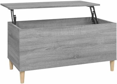 Salontafel 90x44,5x45 cm Bewerk in Bewerkt Hout Grijs Sonoma Eiken Kleur