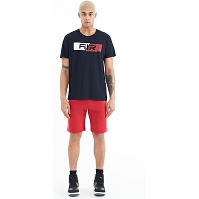 Heren Geprinte Fleece Sweatshorts