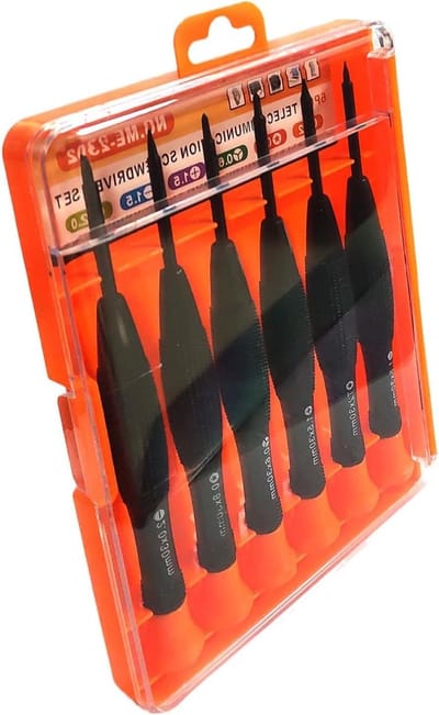 Precisie Schroevendraaiers - Mini Gereedschap - Apparaten Repareren - Sterk Magnetisch - 6 Delig - Zilver