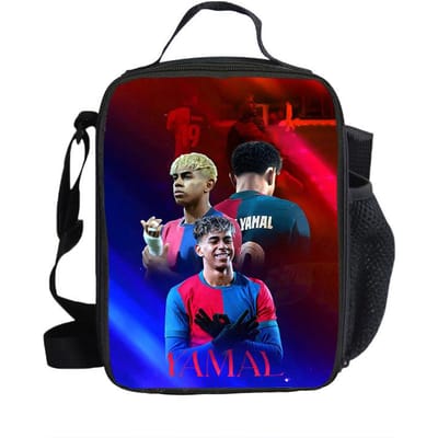 Lunchtassen L-Lamin Yamal Voedselbewaartassen Thermische Tas Voetbalster Geïsoleerde Lunchcontainer Lekvrije Draagtas Lunchbox