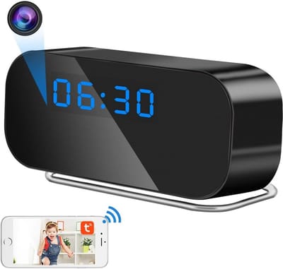 Verborgen Camera in Wekker (WiFi Dual-Band 2.4G/5G) - Nachtzicht & Bewegingsdetectie - 1080P HD